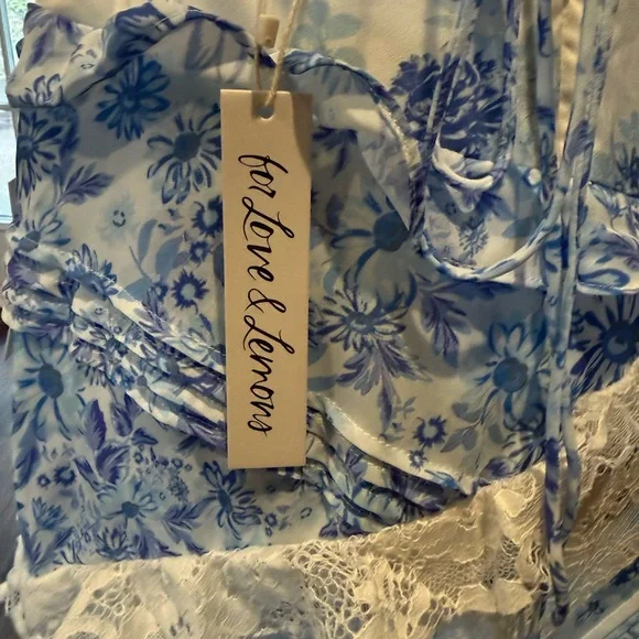 For Love & Lemons Rosalyn Maxi Dress Size XS NWT - Picture 12 of 14